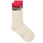 Paul Smith Men's PS Chidi Logo Socks in White 