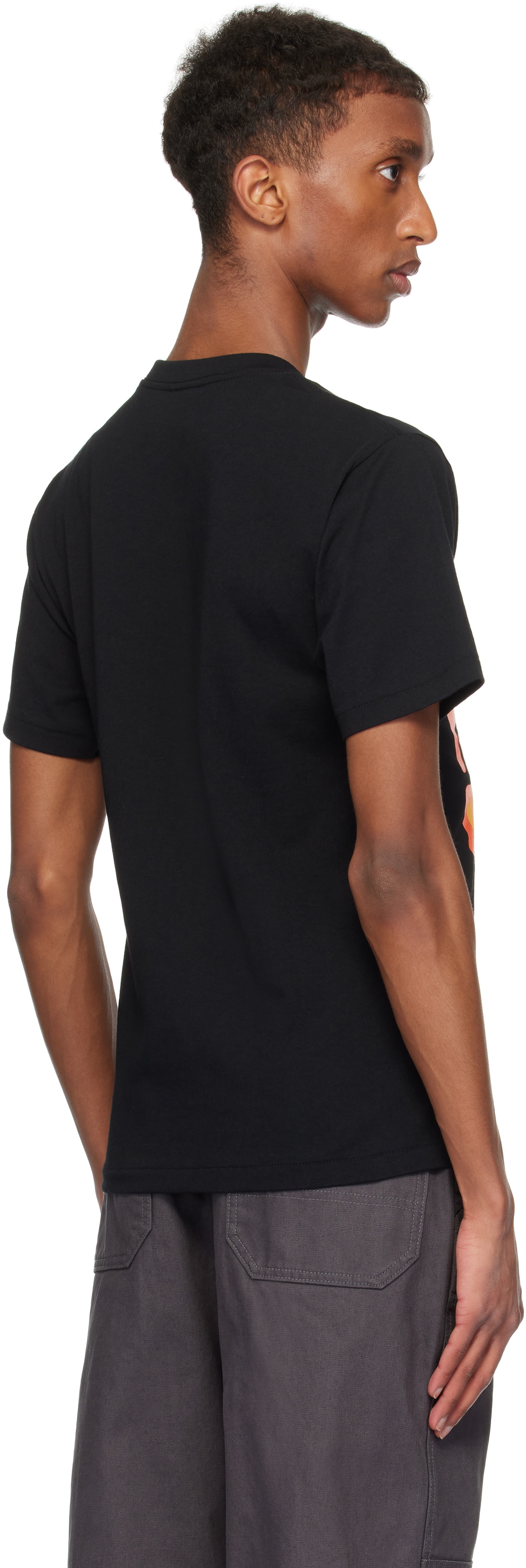 BAPE Black & Red Flame Ape Head T-shirt A Bathing Ape