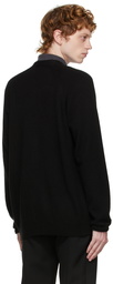 Agnona Black Cashmere & Silk Cardigan