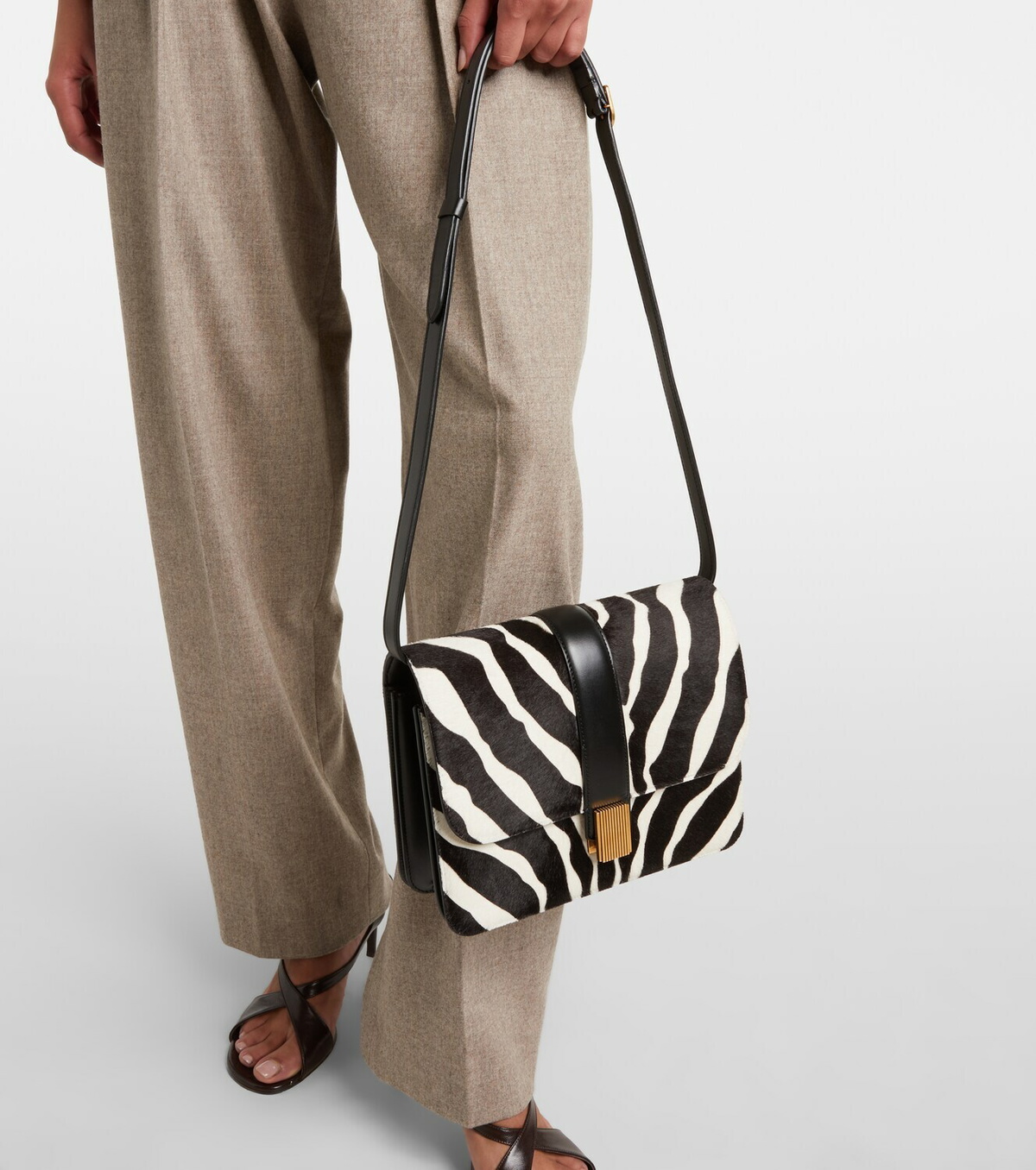 Khaite Blake calf hair crossbody bag