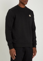 Moncler Logo-appliquéd Cotton Sweatshirt Black