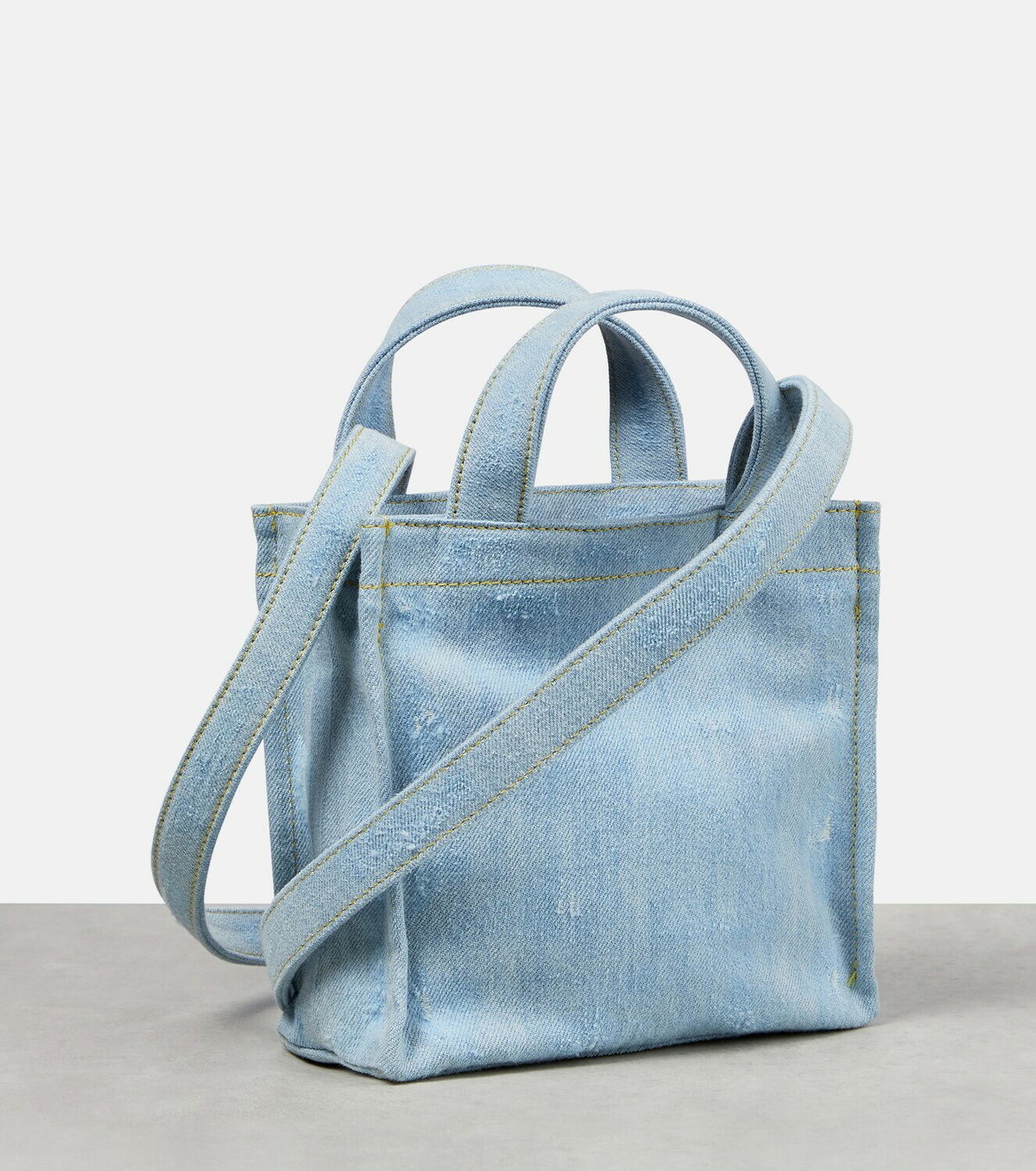 Acne Studios - Mini logo-embossed denim tote bag Acne Studios