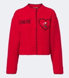 Chloé Embroidered wool and cashmere cardigan