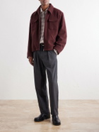 SECOND / LAYER - Jefe Wool Blouson Jacket - Burgundy