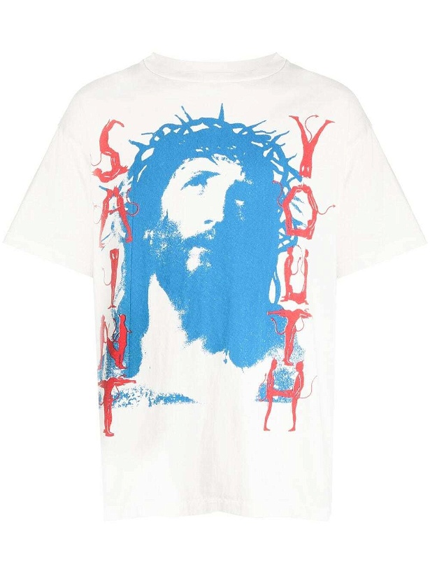 Photo: SAINT MXXXXXX - Saint Youth Printed Cotton T-shirt