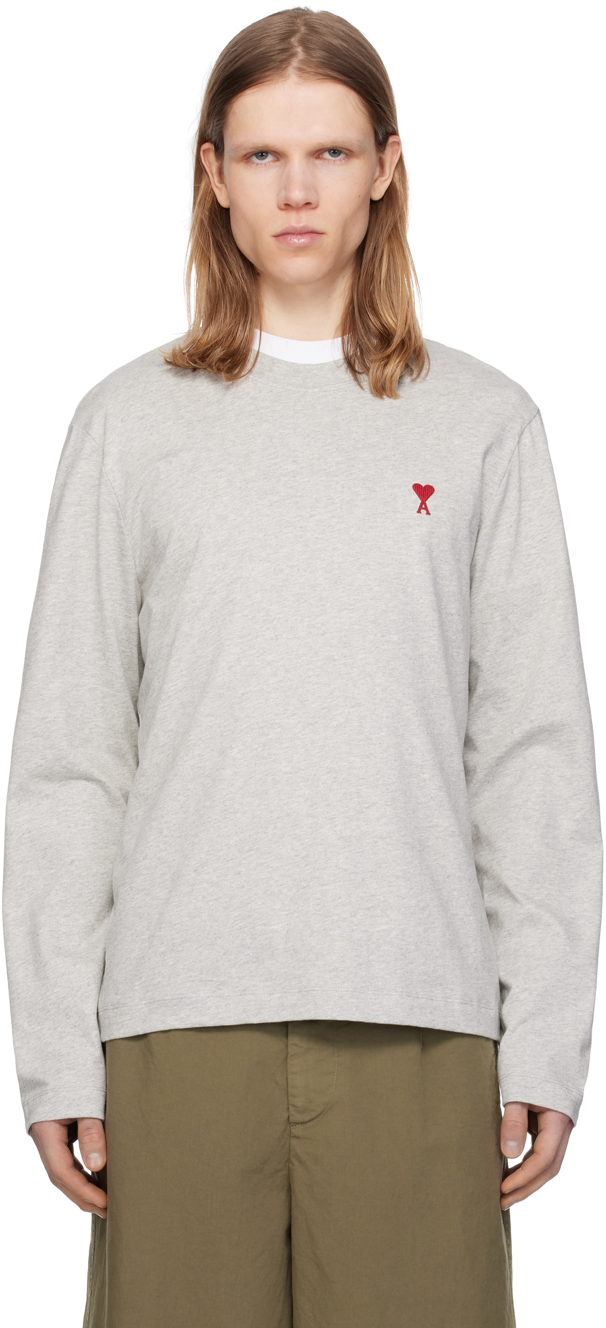 ★関税込み★ AMI PARIS Mattiussi Long Sleeves T Shirt AMI Paris LONG SLEEVE AMI ALEXANDRE MATTIUSSI T-SHIRT