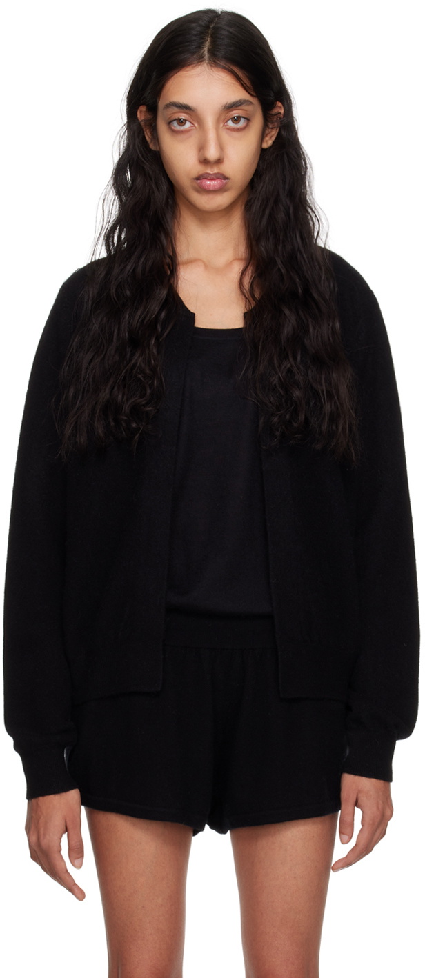 Frenckenberger Black Mini Bomber Cardigan