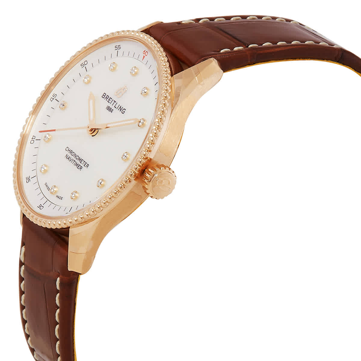 Breitling Navitimer 32mm Diamond Mother Of Pearl Ladies Watch R77320E61A1P1