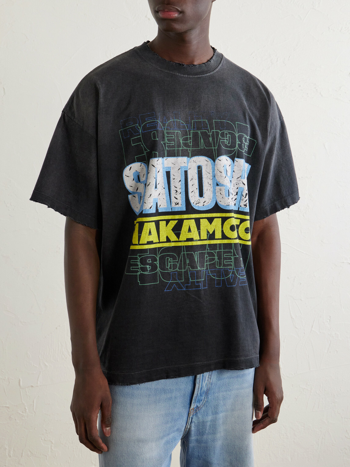 Satoshi Nakamoto - Escape Reality Logo-Print Cotton-Jersey T-Shirt - Black