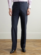 Husbands - Straight-Leg Pinstriped Wool Suit Trousers - Blue