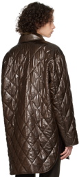System Brown Quilted Jacket