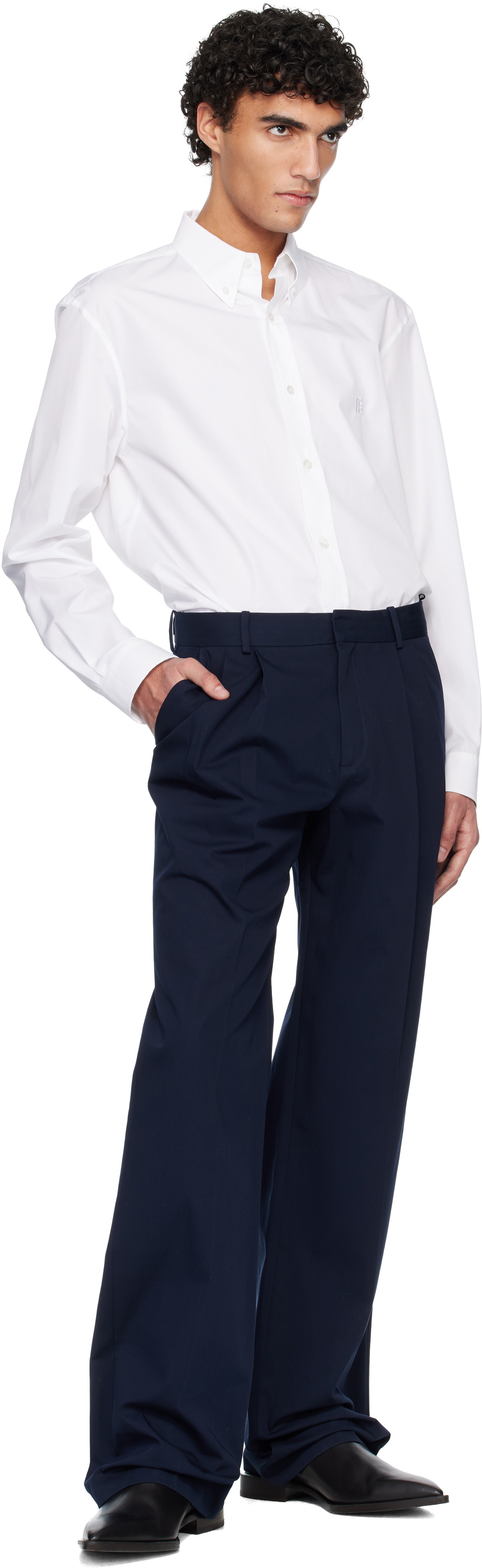 Balmain White Cotton Poplin Shirt