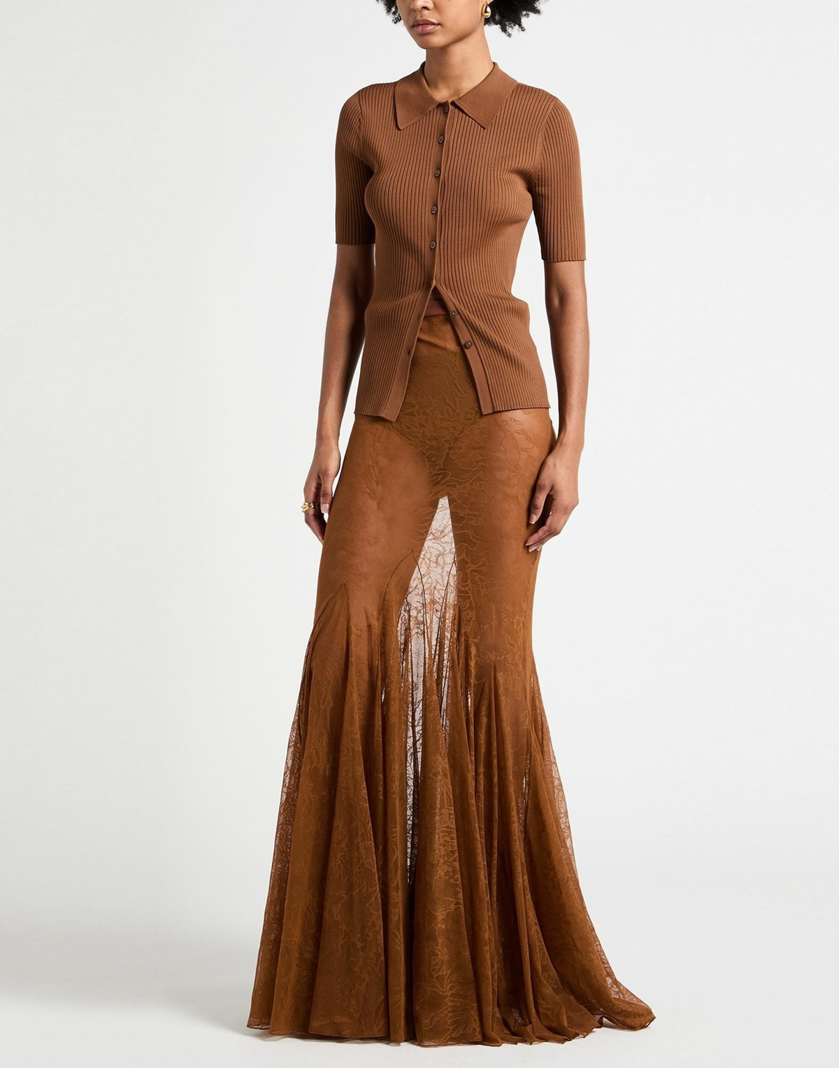 David Koma Womens Maxi skirt in Brown