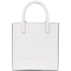 Valentino White Valentino Garavani VLogo Tote Bag
