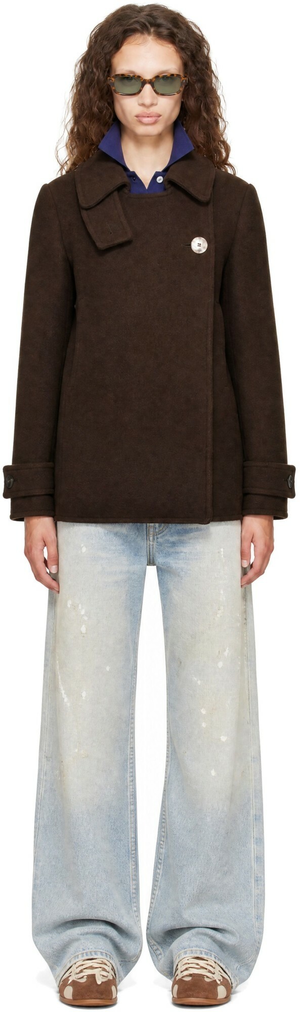 Acne Studios Brown Single-Breasted Wool Jacket