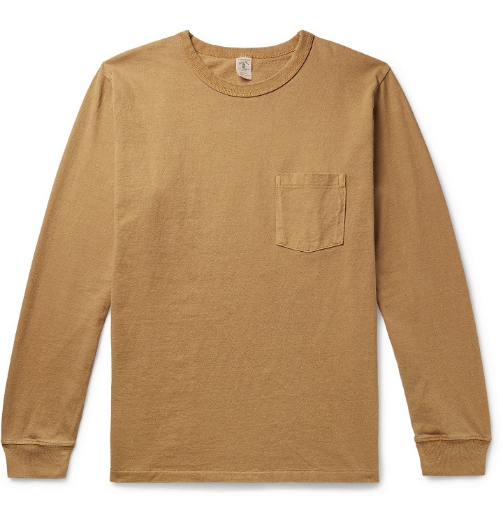 Photo: Velva Sheen - Pigment-Dyed Cotton-Jersey T-Shirt - Brown