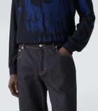 McQueen Mid-rise wide-leg jeans