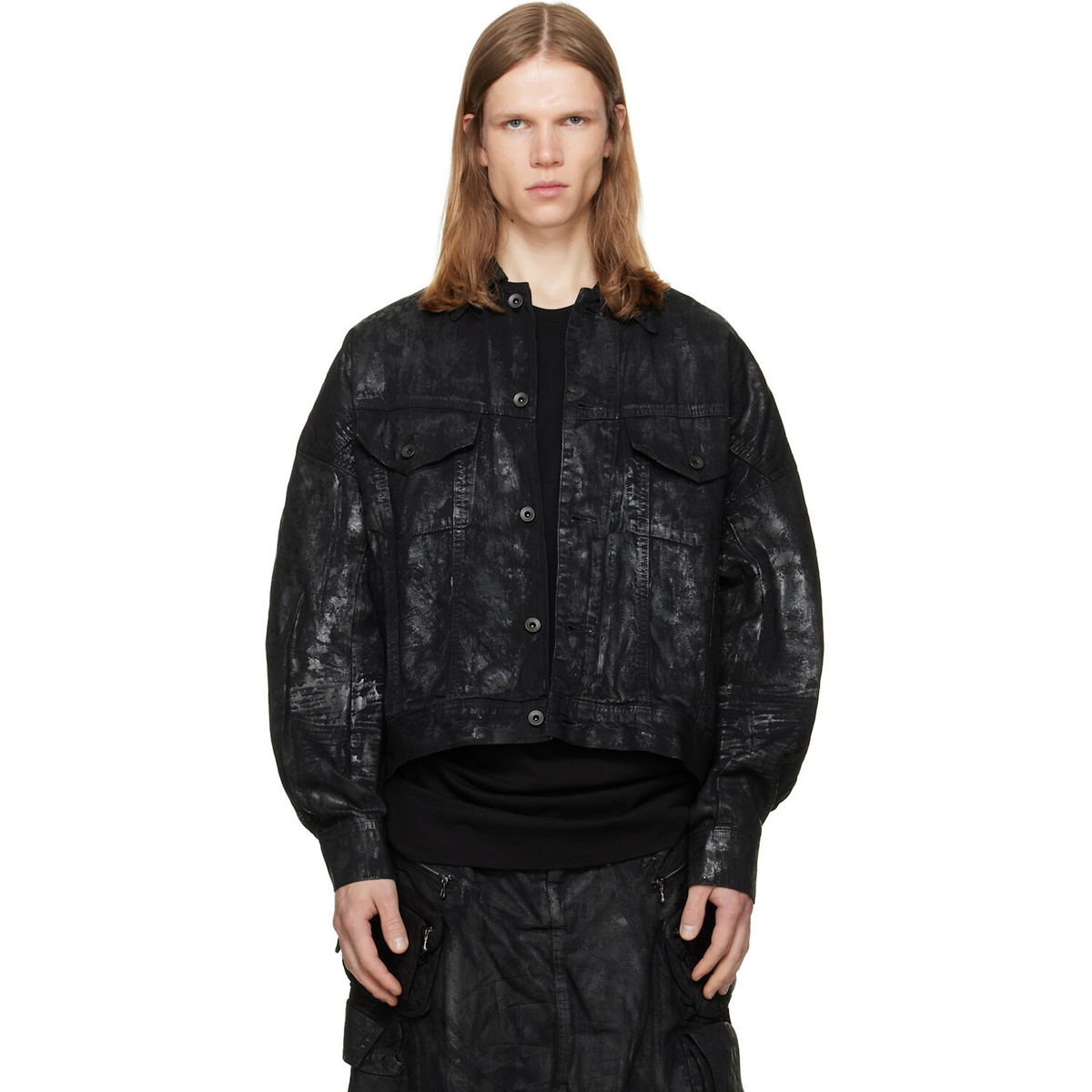 Julius Black Coated DK Denim Jacket