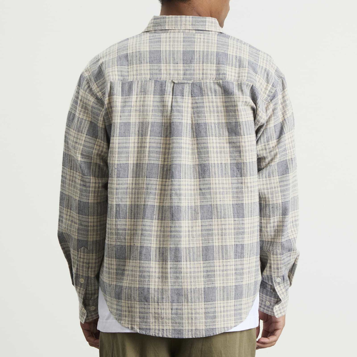 Café Mountain Men's Heritage Shirt in Ecru Slub Check