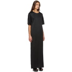 Haider Ackermann Black Satin T-Shirt Dress