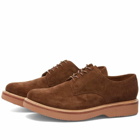 Grenson Men's Curt Derby Shoe in Cigar Suede