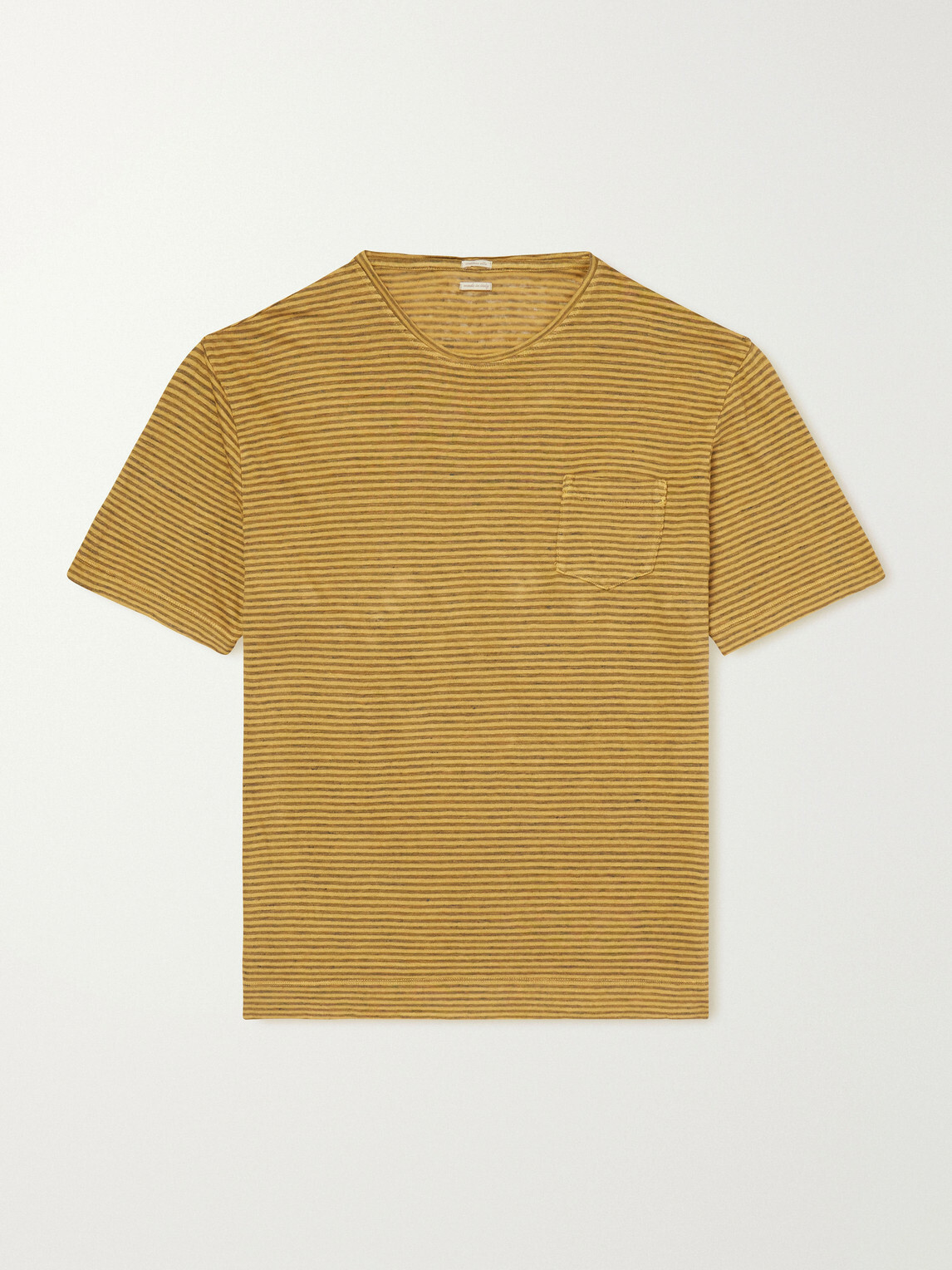 Massimo Alba - Panarea Linen and Cotton T-shirt - Yellow