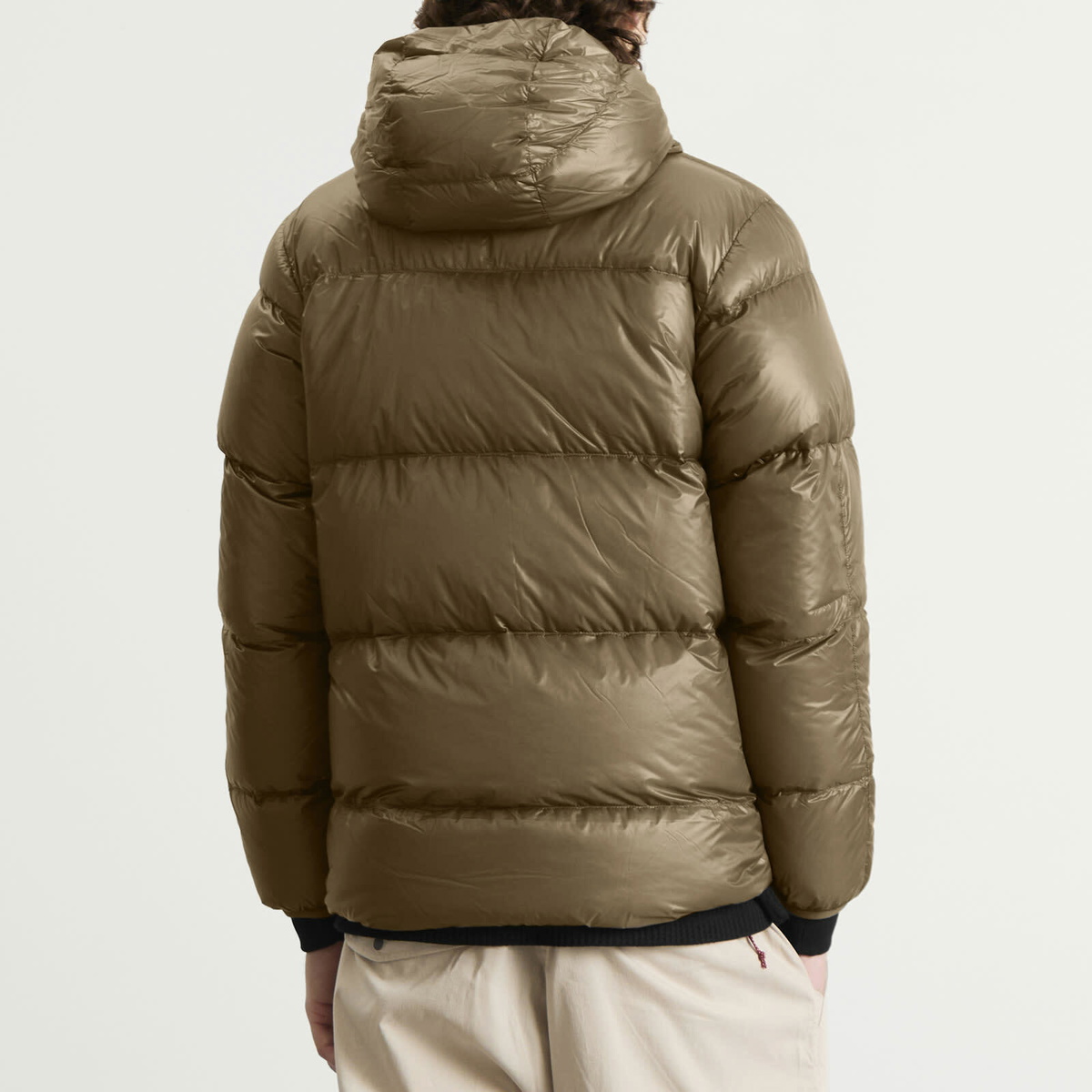 NANGA Men's Mountain Lodge Down Hooded Jacket in Mocha