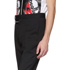 Dsquared2 Black Wool Chain Hockey Trousers