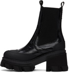 GANNI Black Cleated Chelsea Boots