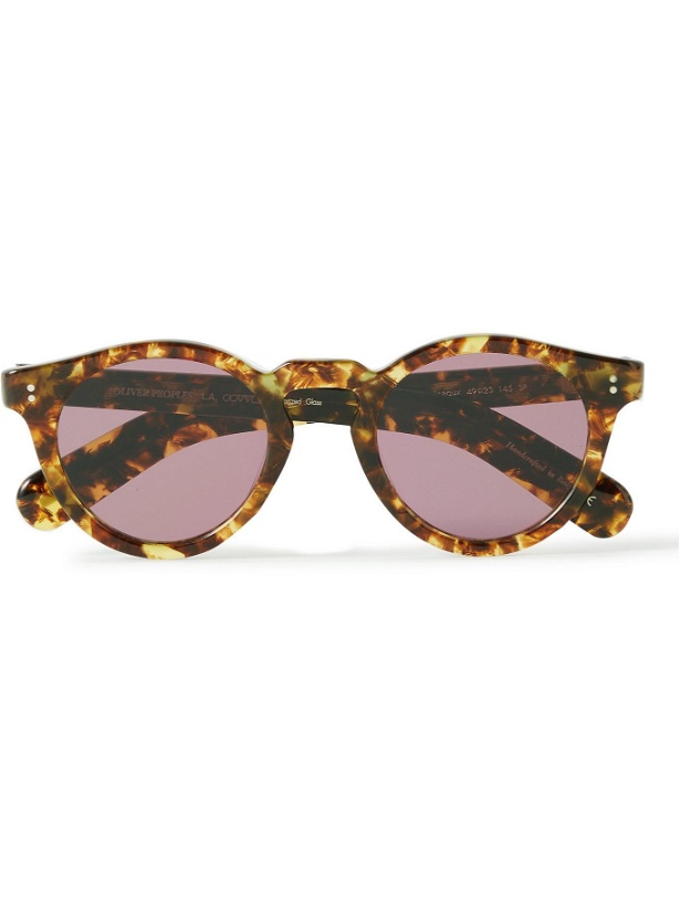 Photo: OLIVER PEOPLES - Martineaux Round-Frame Tortoiseshell Acetate Sunglasses