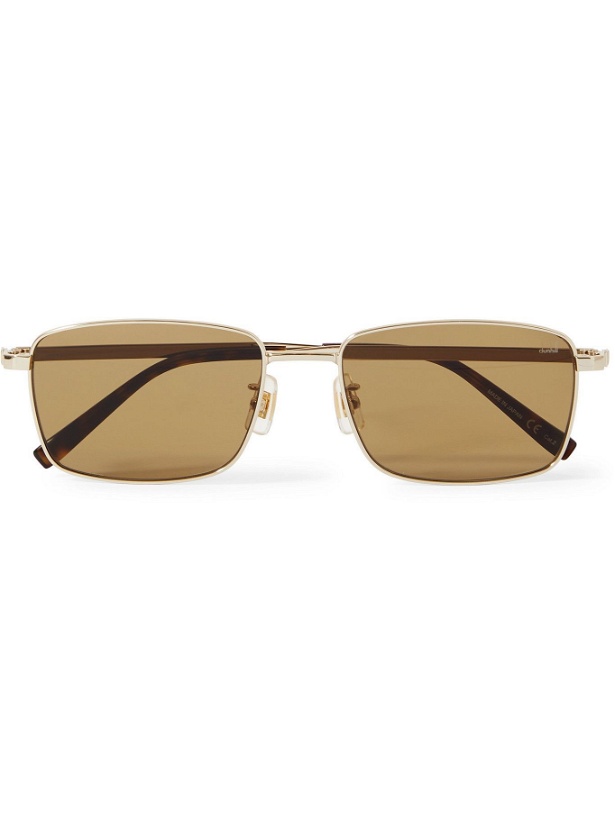 Photo: DUNHILL - Square-Frame Gold-Tone Sunglasses
