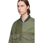 Comme des Garcons Homme Khaki Herringbone Bomber Jacket