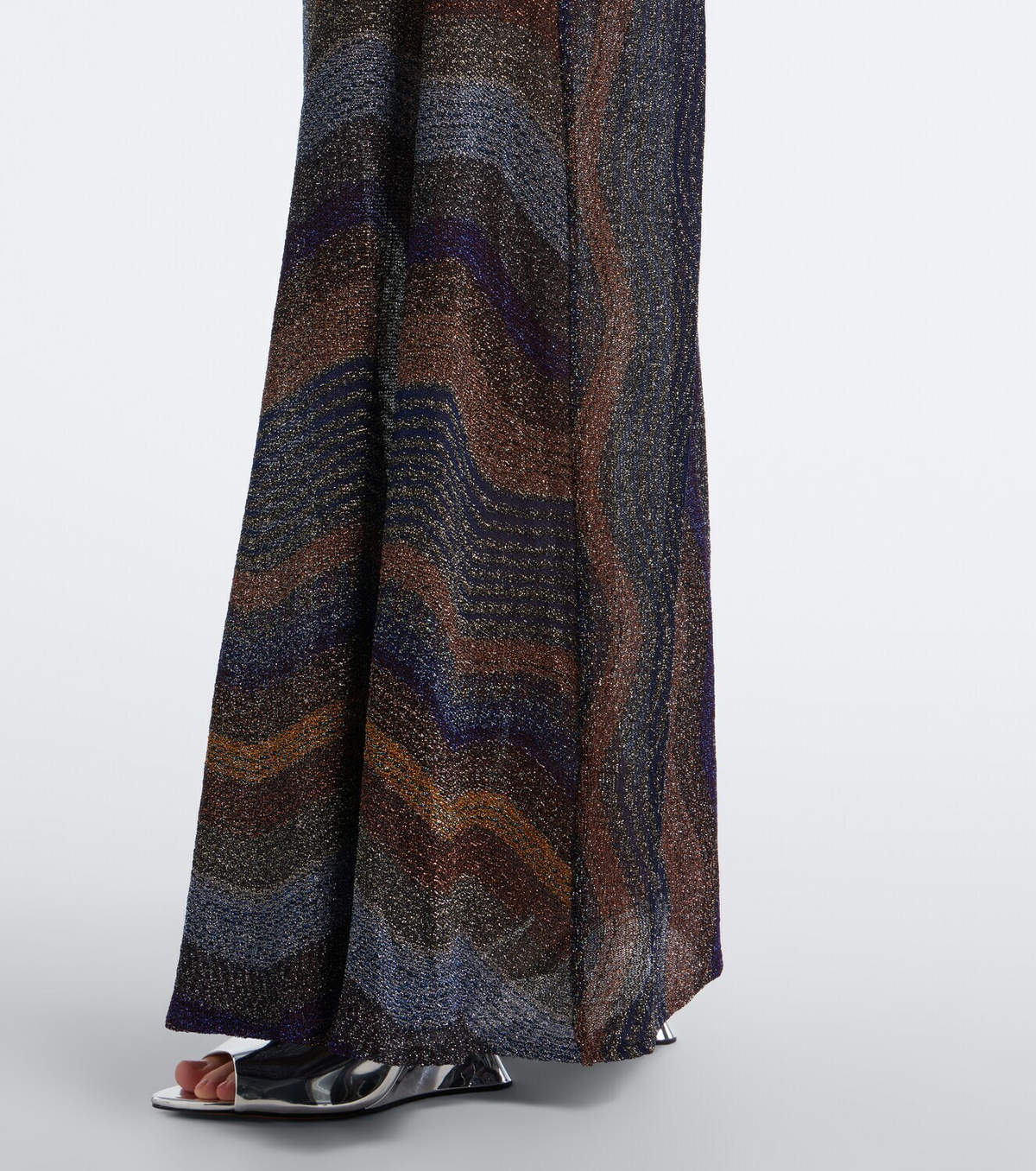Missoni Draped printed lamé gown