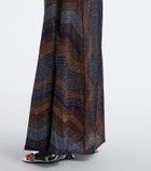 Missoni Draped printed lamé gown