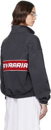 WILLY CHAVARRIA Black 'América' Quarter Zip Sweatshirt