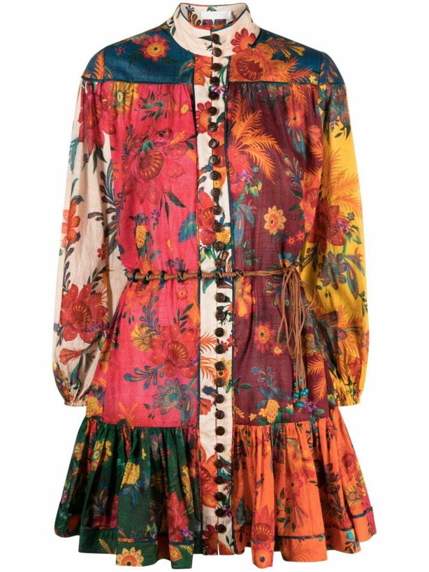Photo: ZIMMERMANN - Floral Print Cotton Mini Dress