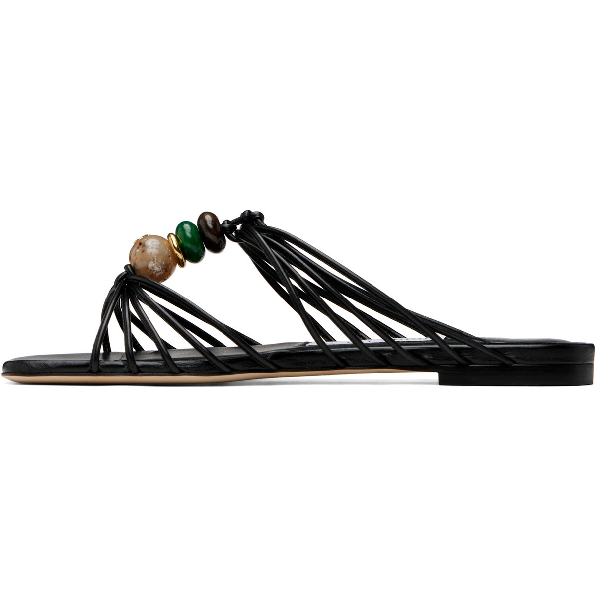 Jimmy Choo Black Lova Mule Flat Sandals