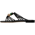 Jimmy Choo Black Lova Mule Flat Sandals