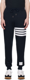 Thom Browne Navy Classic 4-Bar Sweatpants