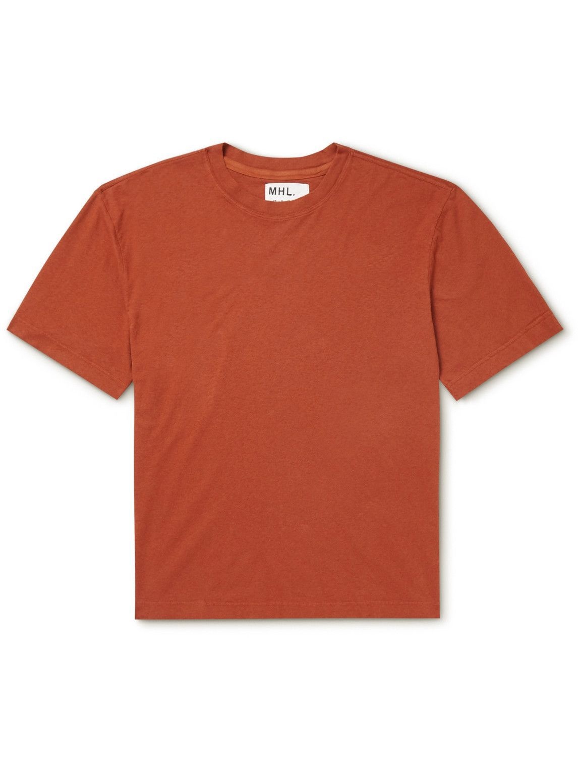 Photo: Margaret Howell - MHL Organic Cotton and Linen-Blend Jersey T-Shirt - Orange