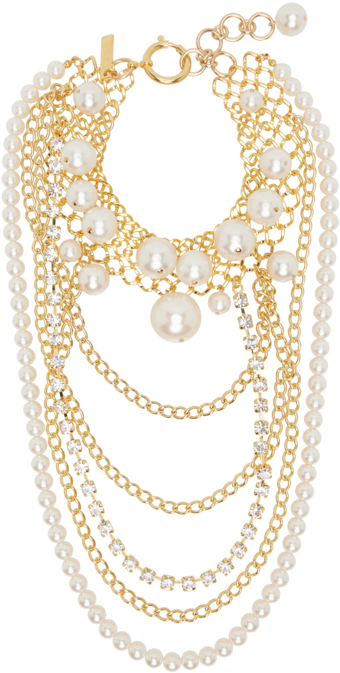Junya Watanabe Gold Multi Chain Choker Junya Watanabe