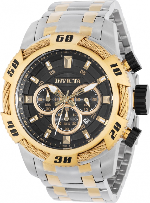 Invicta Speedway Chronograph GMT Quartz Black Dial Mens Watch 47116