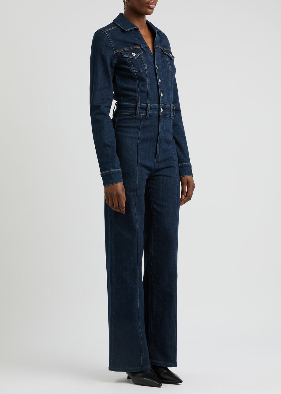 Paige Sasha Denim Jumpsuit Indigo