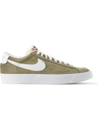 NIKE - Blazer Low '77 Leather-Trimmed Suede Sneakers - Green