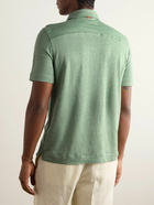 Zegna - Slim-Fit Linen Polo Shirt - Green