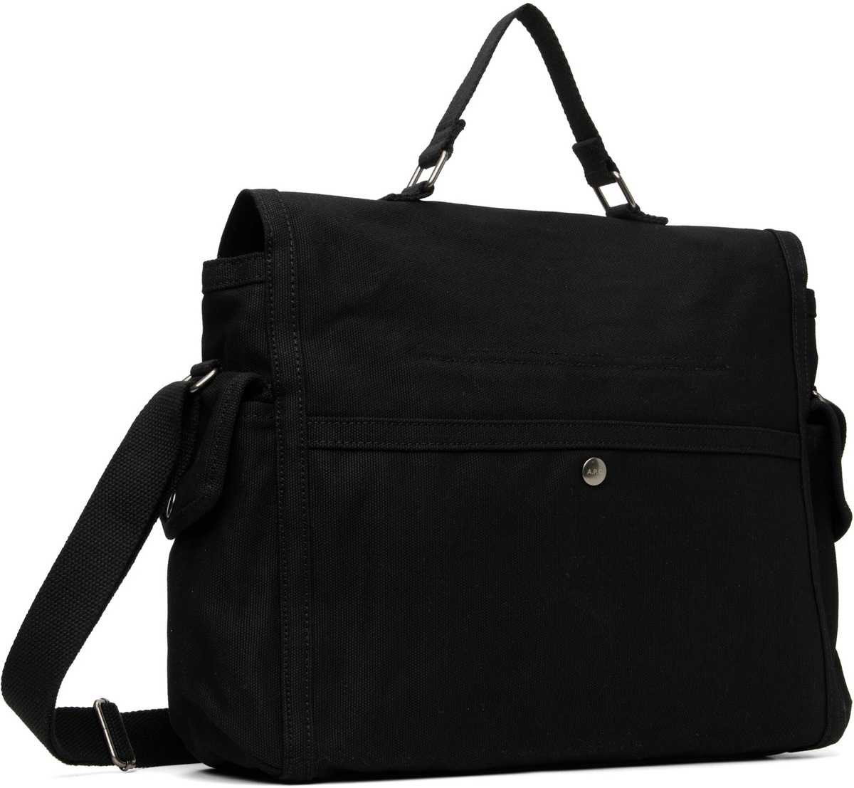A.P.C. Black 'Récupération' Messenger Bag