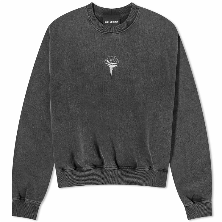 Photo: Han Kjobenhavn Men's Rose Cropped Crew Sweater in Dark Grey