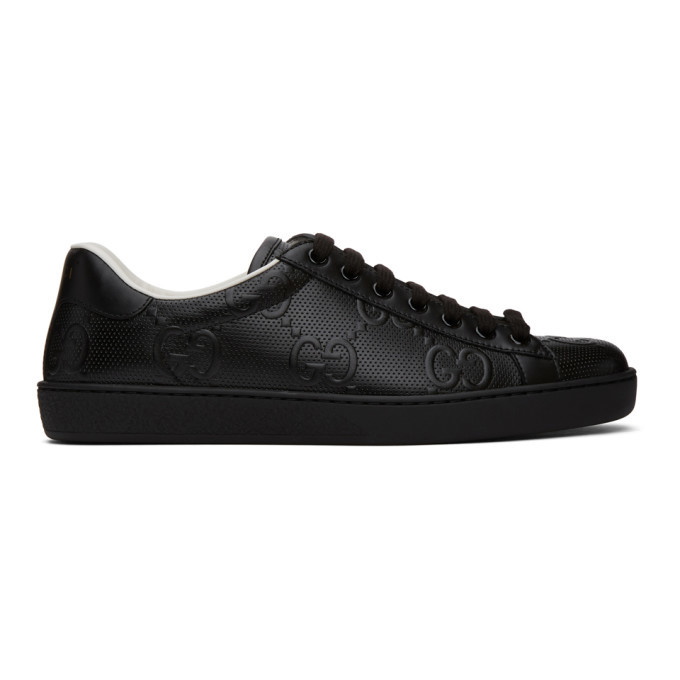 Photo: Gucci Black GG Ace Sneakers