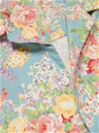 John Elliott - Camp-Collar Floral-Print Cotton-Poplin Shirt - Blue
