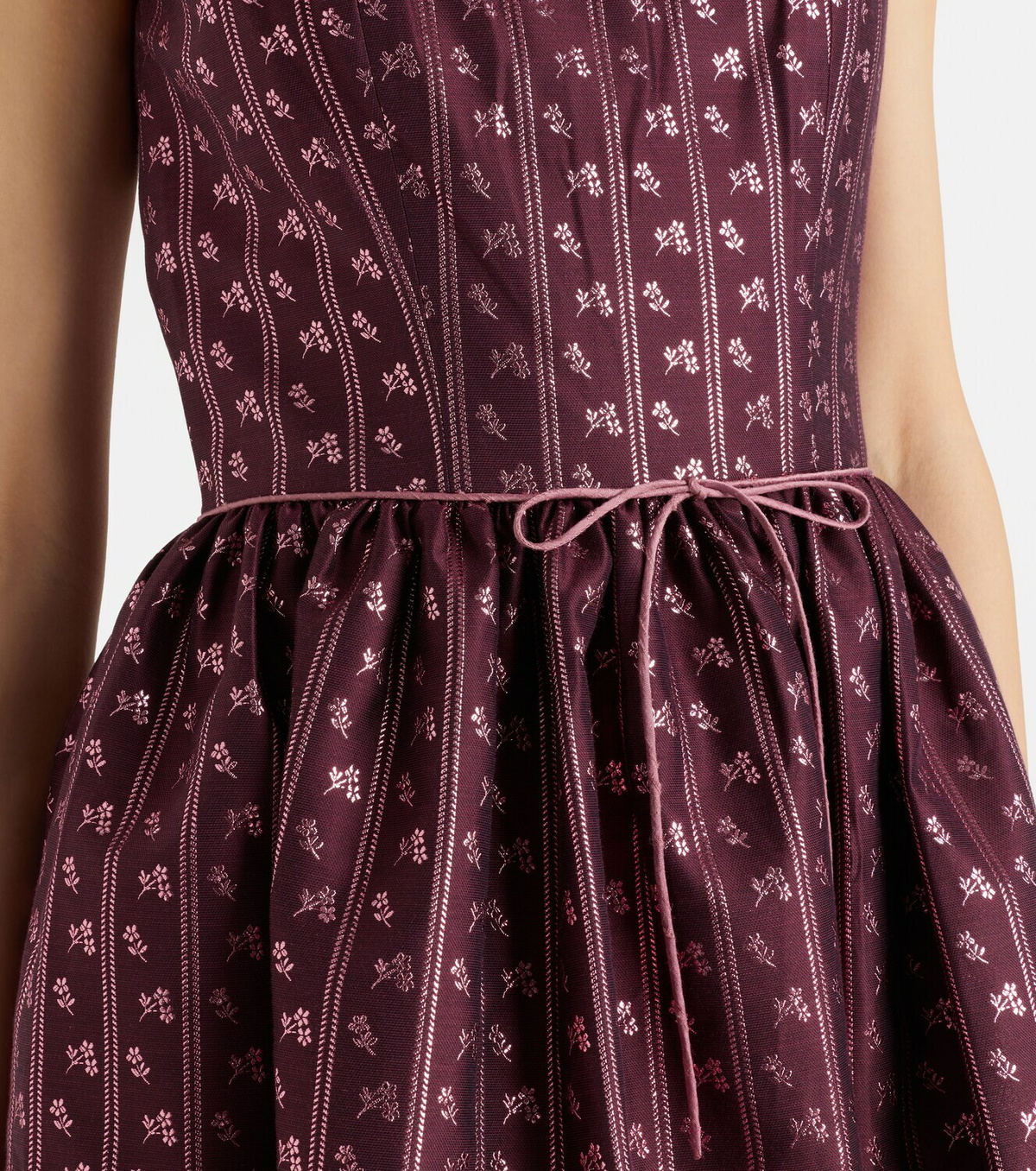 Markarian Apple bow-detail bustier dress